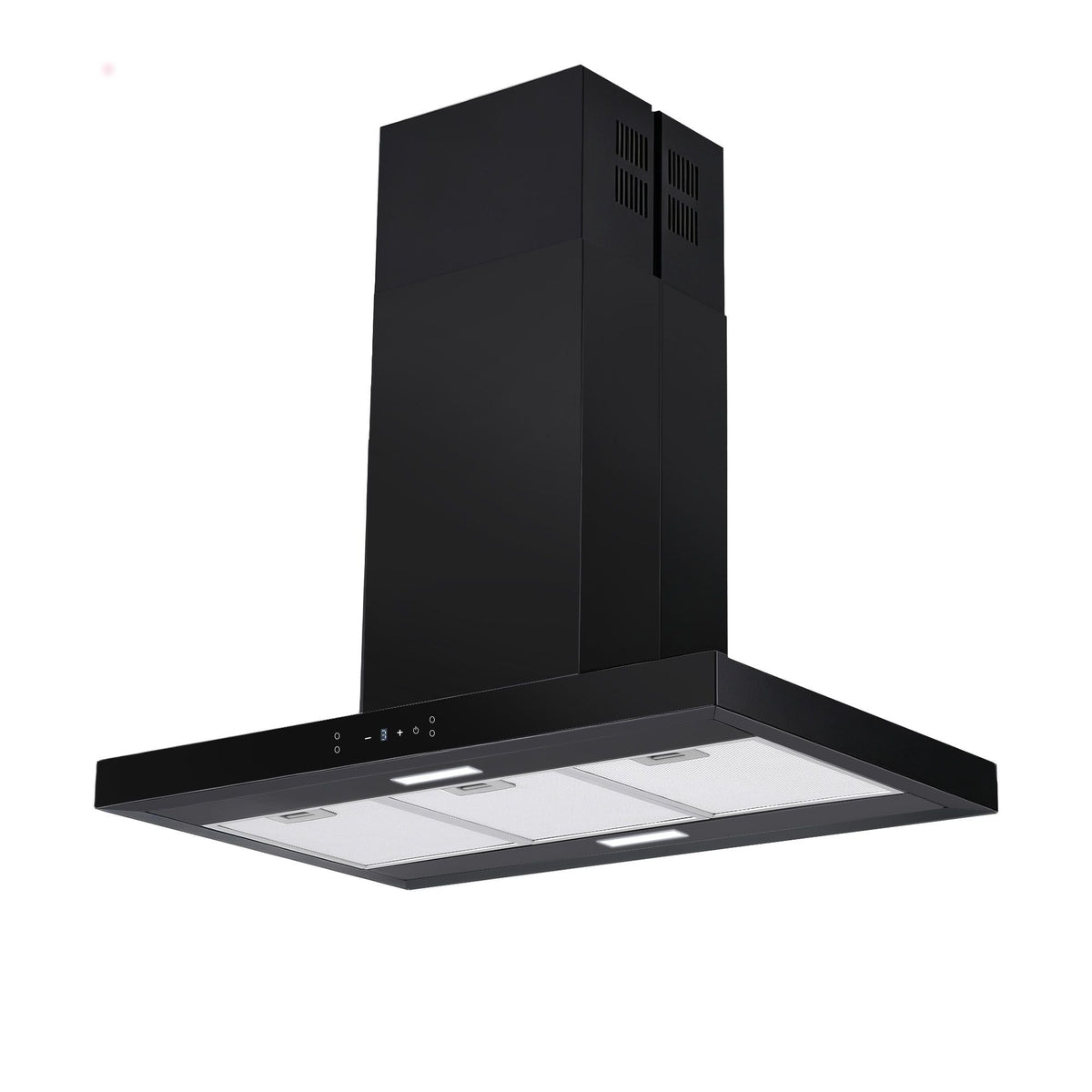 90cm Island Ceiling-Mounted Rangehood with 3-Speed Touch Control and LED - Black - Appliances > Fans > Exhaust Fans - Rivercity House & Home Co. (ABN 18 642 972 209) - Affordable Modern Furniture Australia