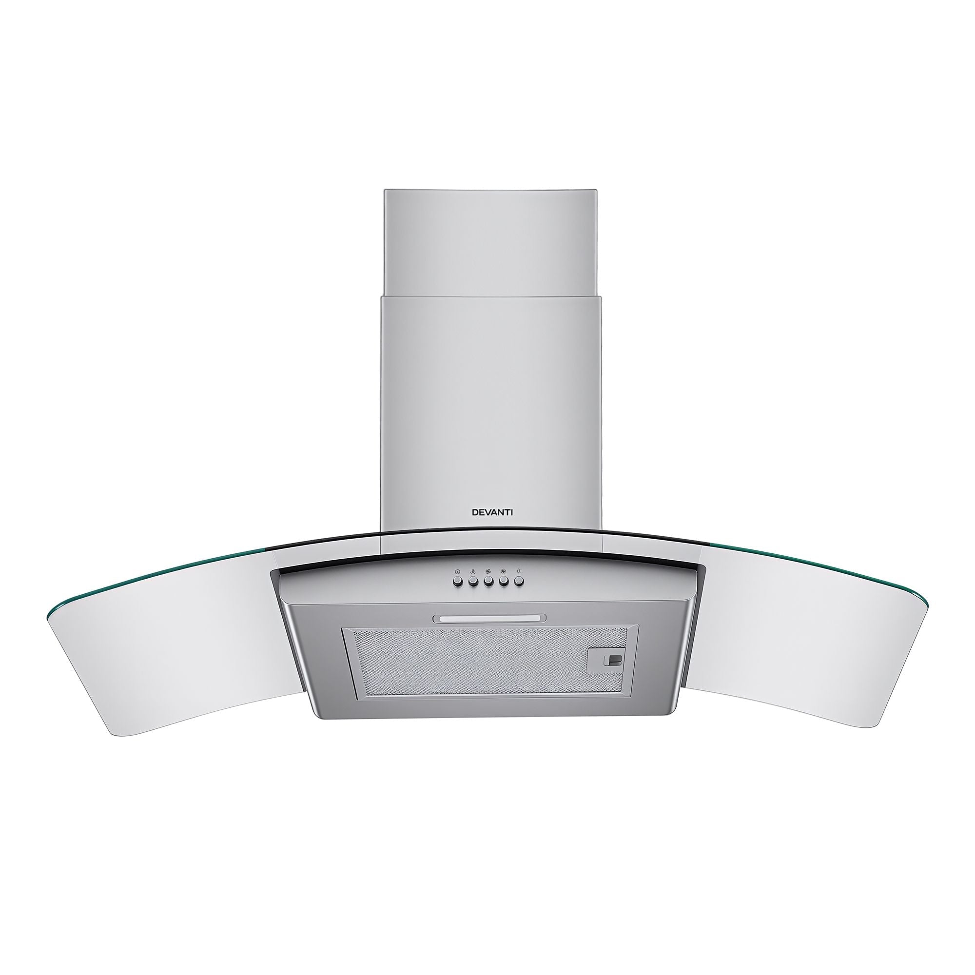 90cm Range Hood Curved Glass Canopy Rangehood Kitchen Exhaust Fan - Appliances > Kitchen Appliances > Cooking Ranges - Rivercity House & Home Co. (ABN 18 642 972 209) - Affordable Modern Furniture Australia