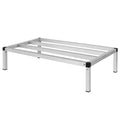 91x51cm Heavy Duty Aluminum Dunnage Rack Kitchen Storage Platform - Silver