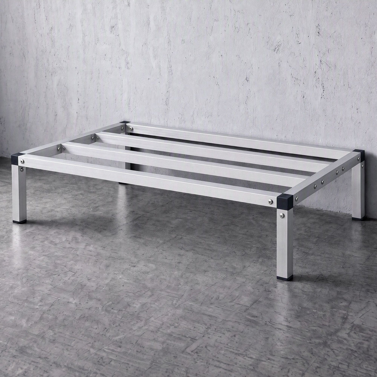 91x51cm Heavy Duty Aluminum Dunnage Rack Kitchen Storage Platform - Silver - Tools > Tools Storage > Wall Storage Racks - Rivercity House & Home Co. (ABN 18 642 972 209) - Affordable Modern Furniture Australia