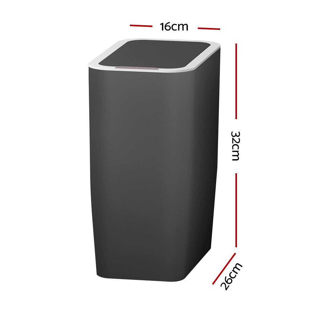 9L Motion Sensor Bin Rubbish Automatic Ash Black - Home & Garden > Kitchen Bins > Automatic Bins - Rivercity House & Home Co. (ABN 18 642 972 209) - Affordable Modern Furniture Australia
