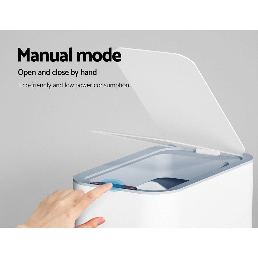 9L Motion Sensor Bin Rubbish Automatic White - Home & Garden > Kitchen Bins > Automatic Bins - Rivercity House & Home Co. (ABN 18 642 972 209) - Affordable Modern Furniture Australia