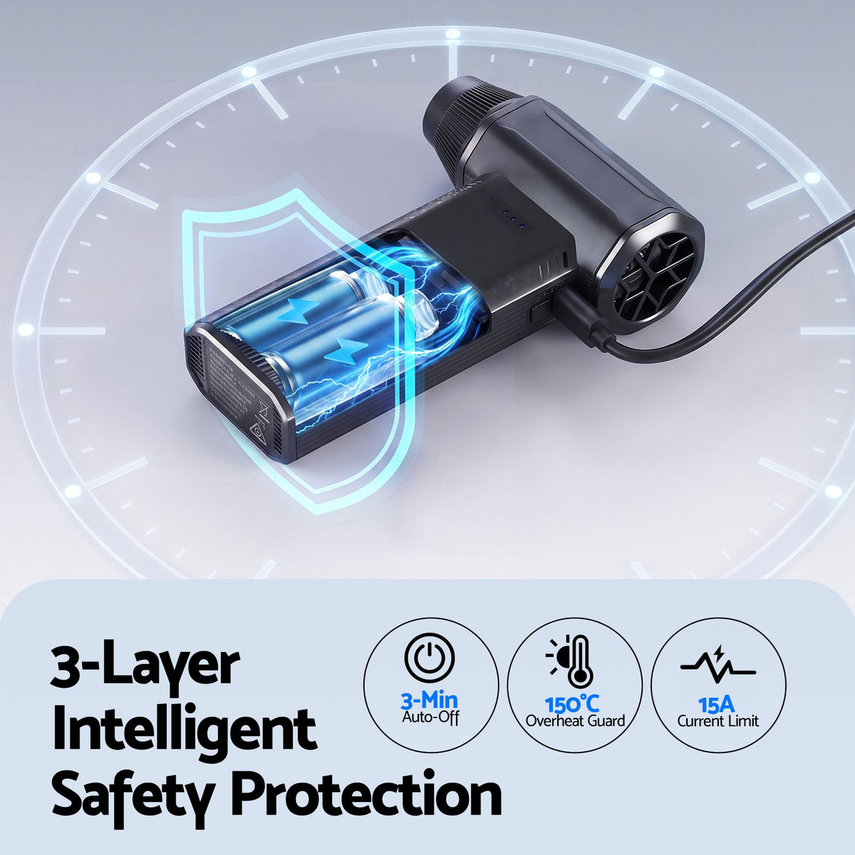 Electric Air Duster 202g 110000RPM Blower for Car Keyboard Outdoor