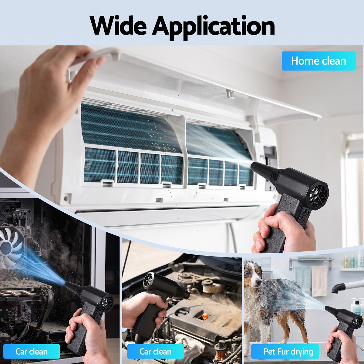 Electric Air Duster 202g 110000RPM Blower for Car Keyboard Outdoor