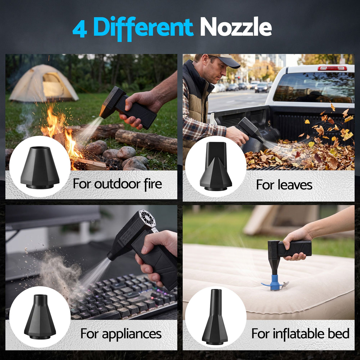 Electric Air Duster Mini Blower with 7H Runtime for Keyboard and PC Cleaning
