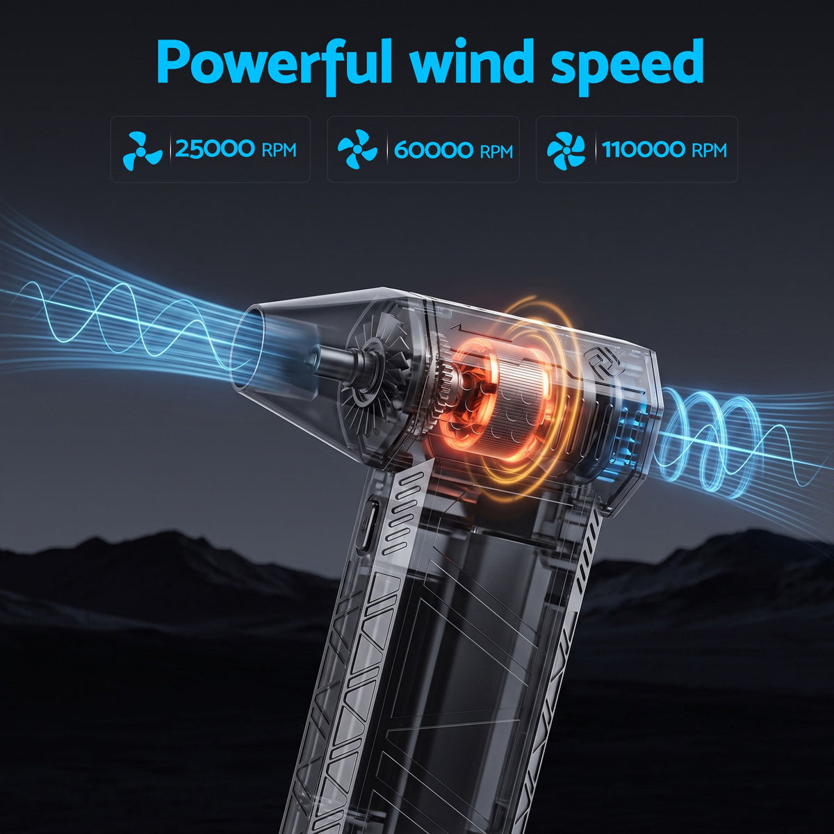 Electric Air Duster Mini Blower with 7H Runtime for Keyboard and PC Cleaning