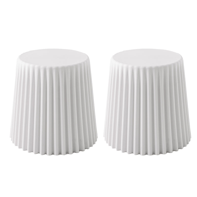 2x Cupcake Stools White