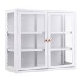 Buffet Cabinet Sideboard Wall Mounted Clear Display Storage 60cm White