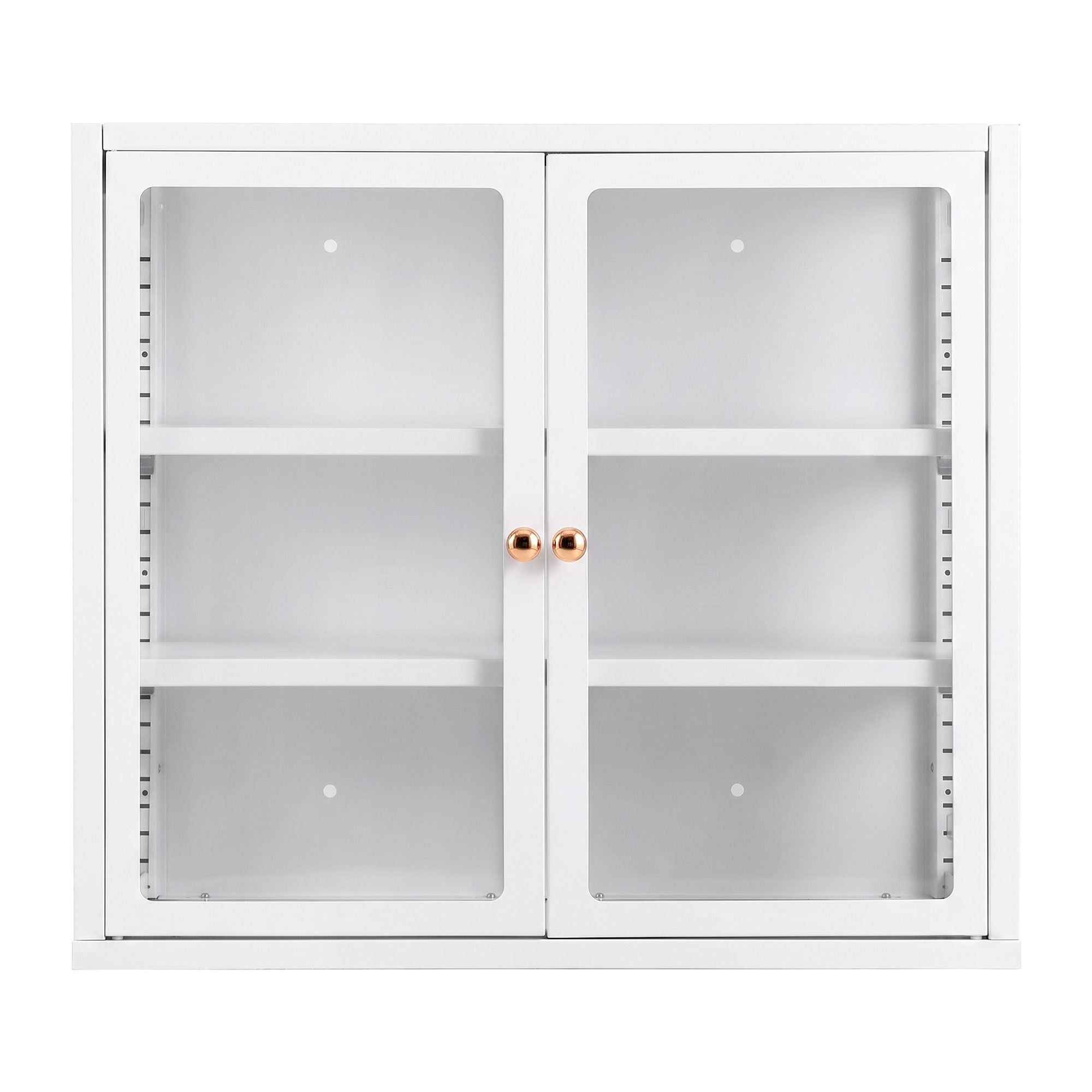 Buffet Cabinet Sideboard Wall Mounted Clear Display Storage 60cm White