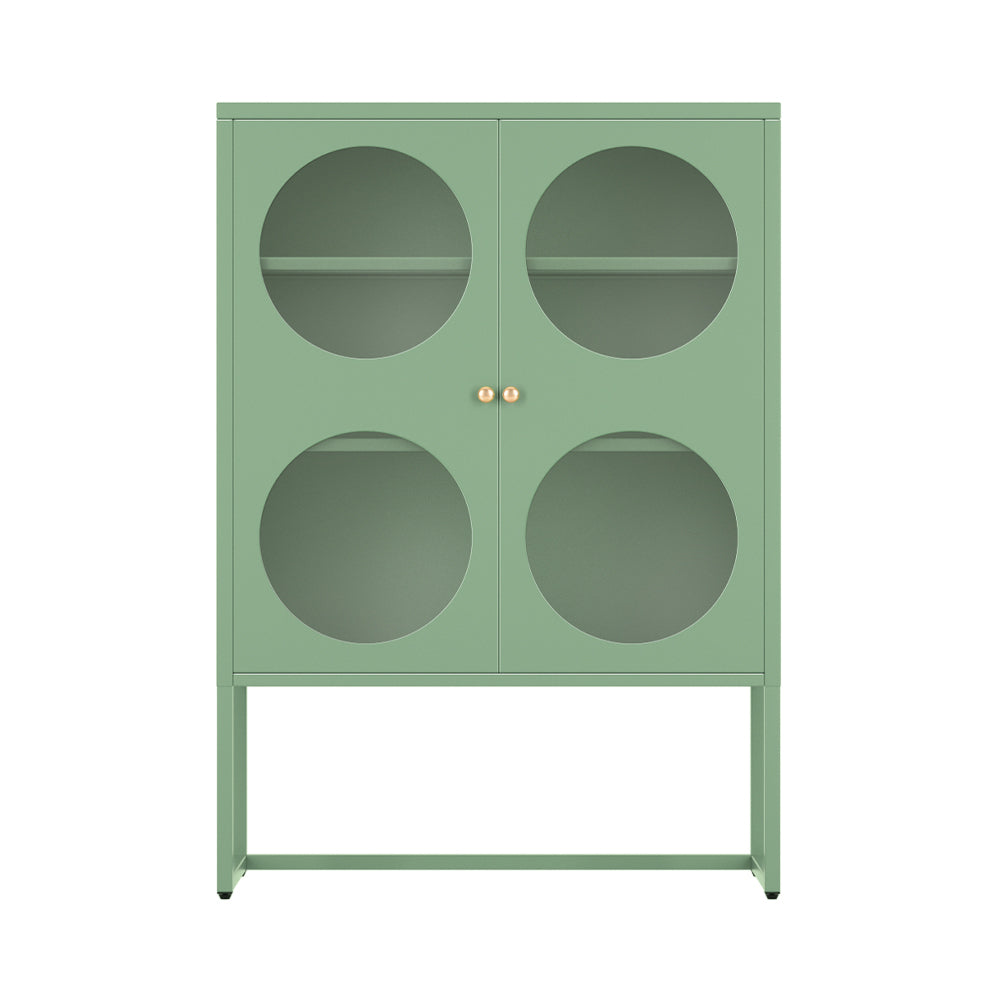 Ella Buffet Sideboard Metal Locker Display Cabinet Green