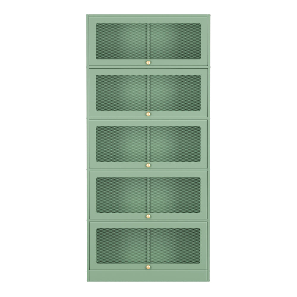 Elia Metal Locker Style Storage Cabinet Sideboard Green