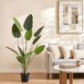 150cm Artificial Bird of Paradise Plant with Lifelike Textured Leaves Wipe-Clean Indoor Decor