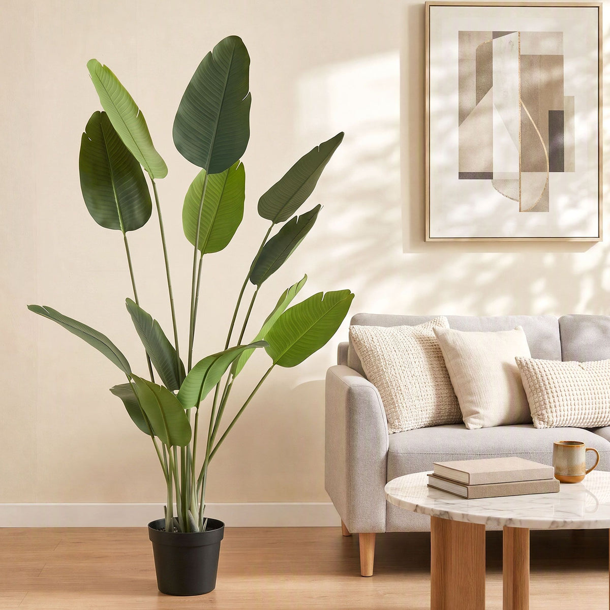 180cm Artificial Bird of Paradise Plant with Lifelike Textured Leaves – Green