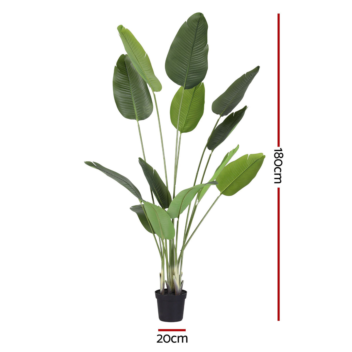 180cm Artificial Bird of Paradise Plant with Lifelike Textured Leaves – Green