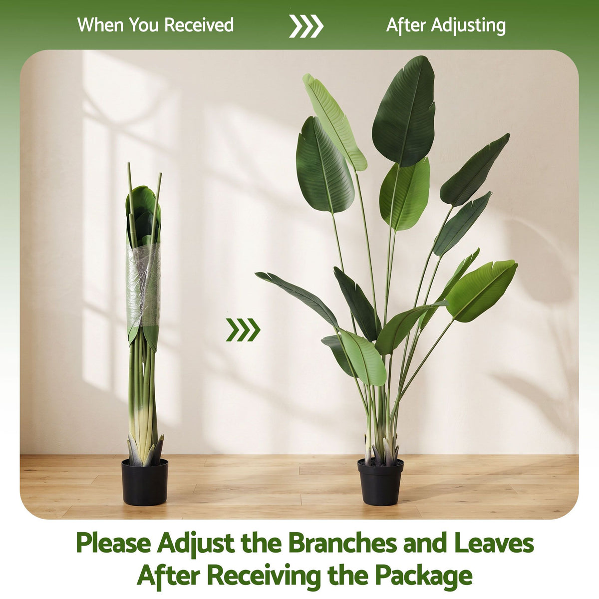 180cm Artificial Bird of Paradise Plant with Lifelike Textured Leaves – Green