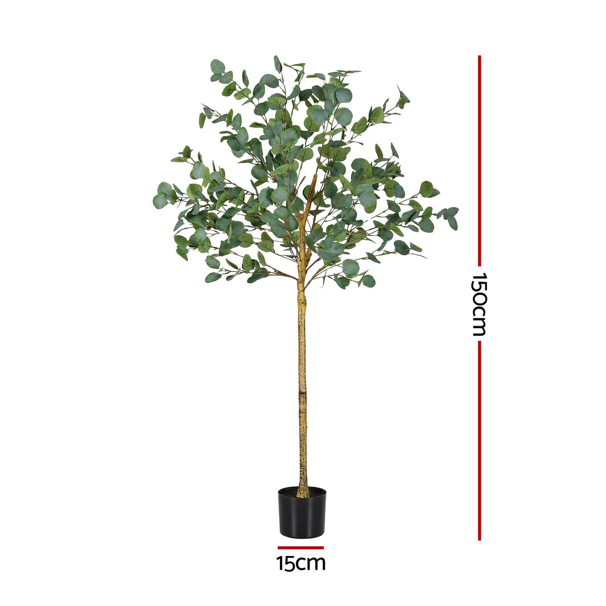 150cm Artificial Eucalyptus Tree with Realistic Textured Leaves for Indoor Decor