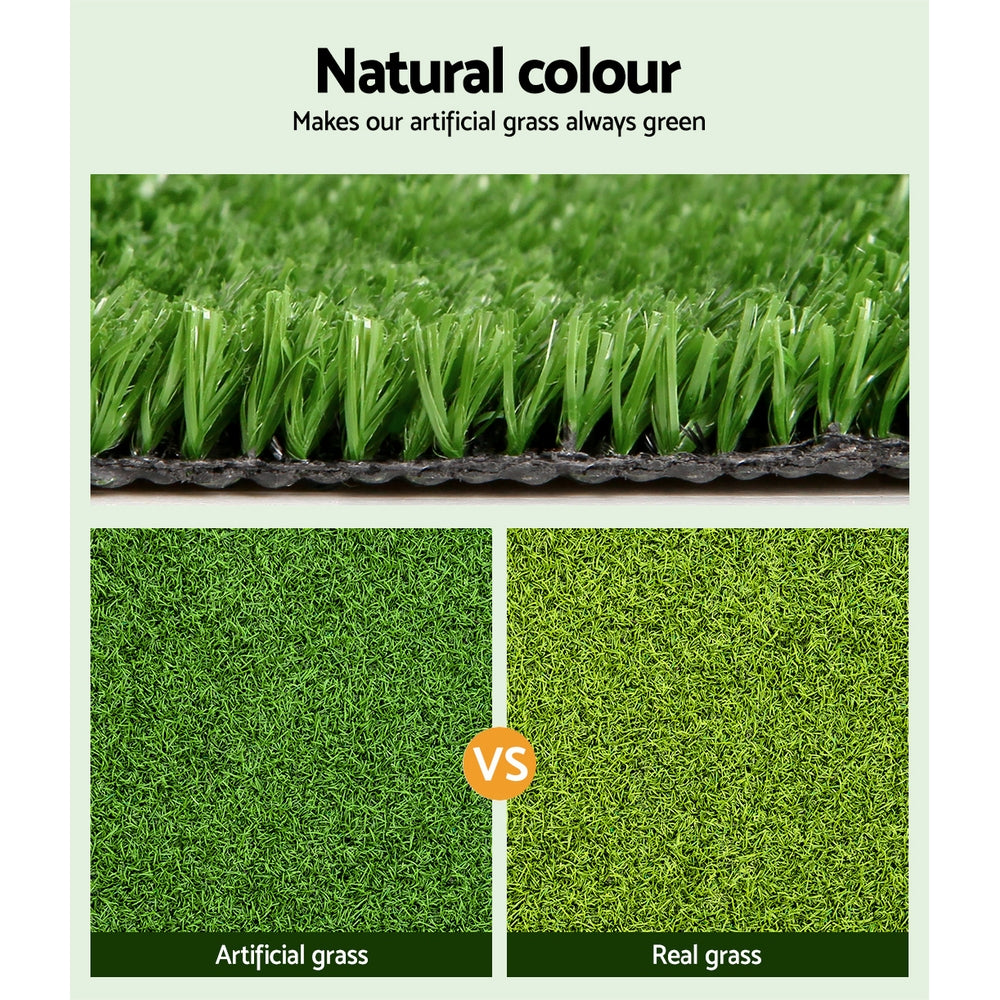 Primeturf Synthetic 10mm 1.9mx10m 19sqm Artificial Grass Fake Turf Olive Plants Plastic Lawn
