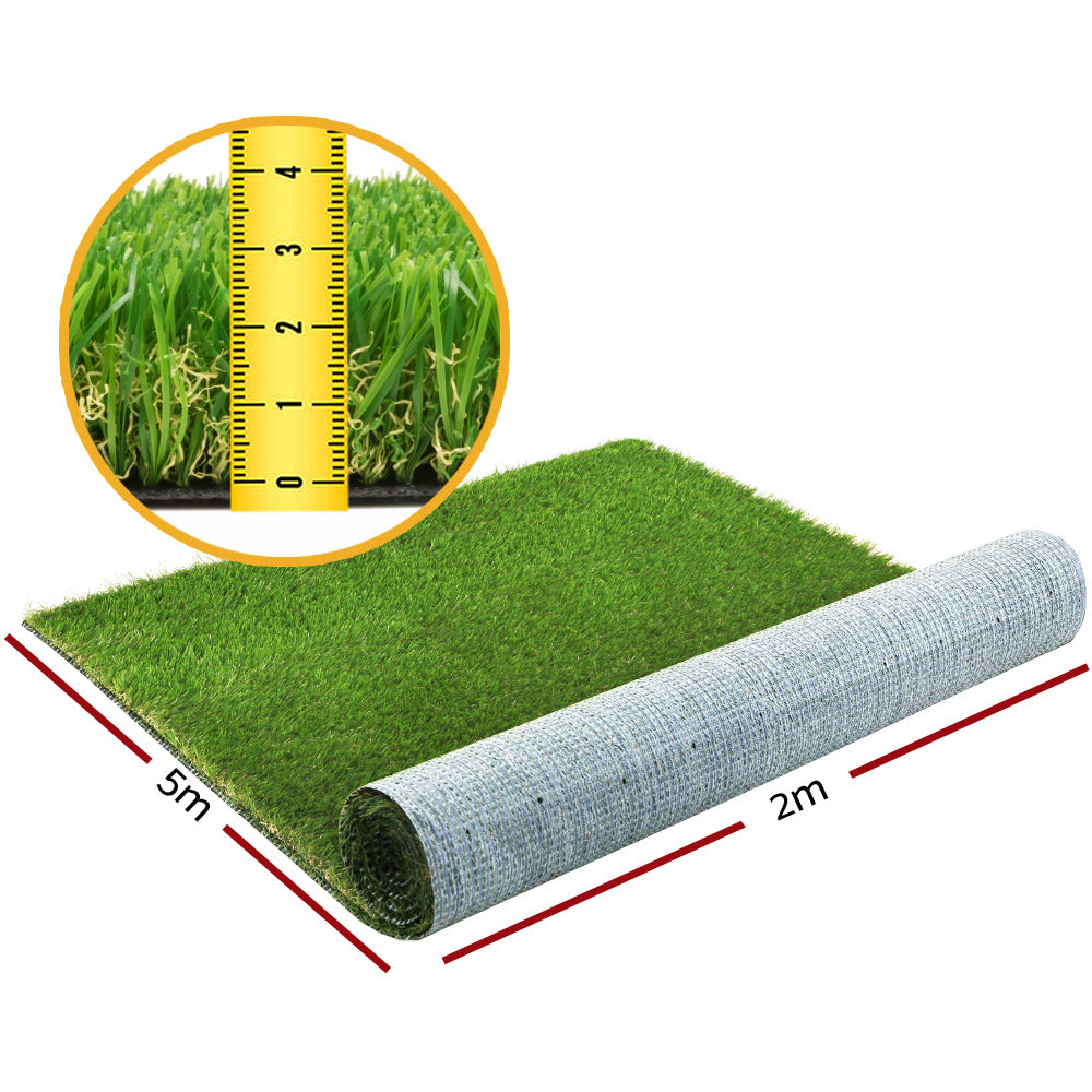 Primeturf Synthetic 30mm 1.9mx5m 9.5sqm Artificial Grass Fake Lawn Turf Plastic Plant White Bottom