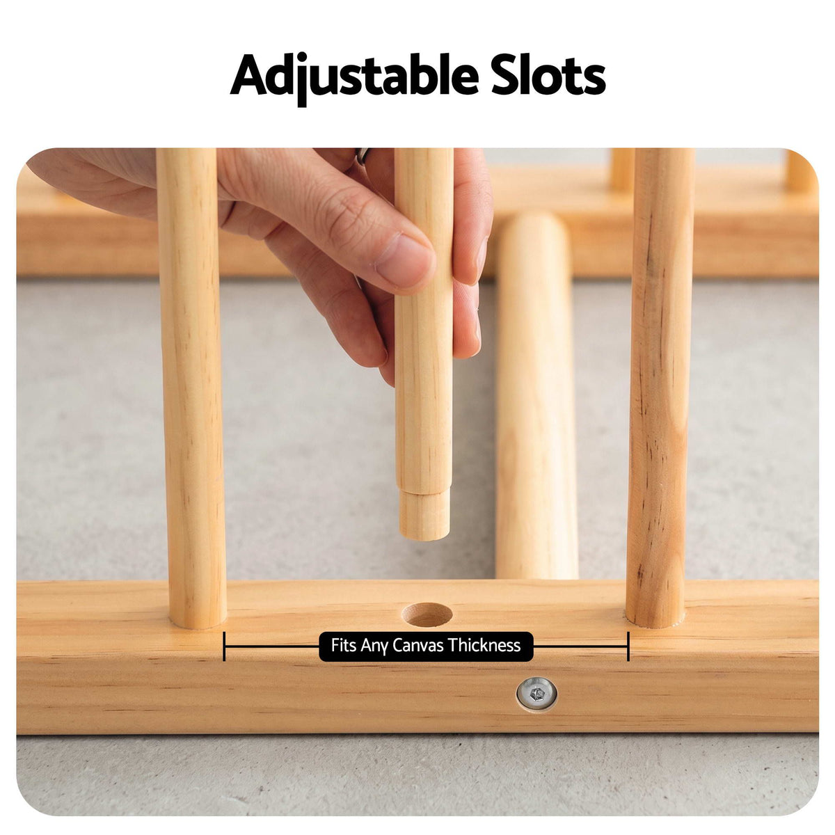 Art Drying and Storage Rack with Caster Wheels, Adjustable Solid Wood Slots for Canvases and Panels
