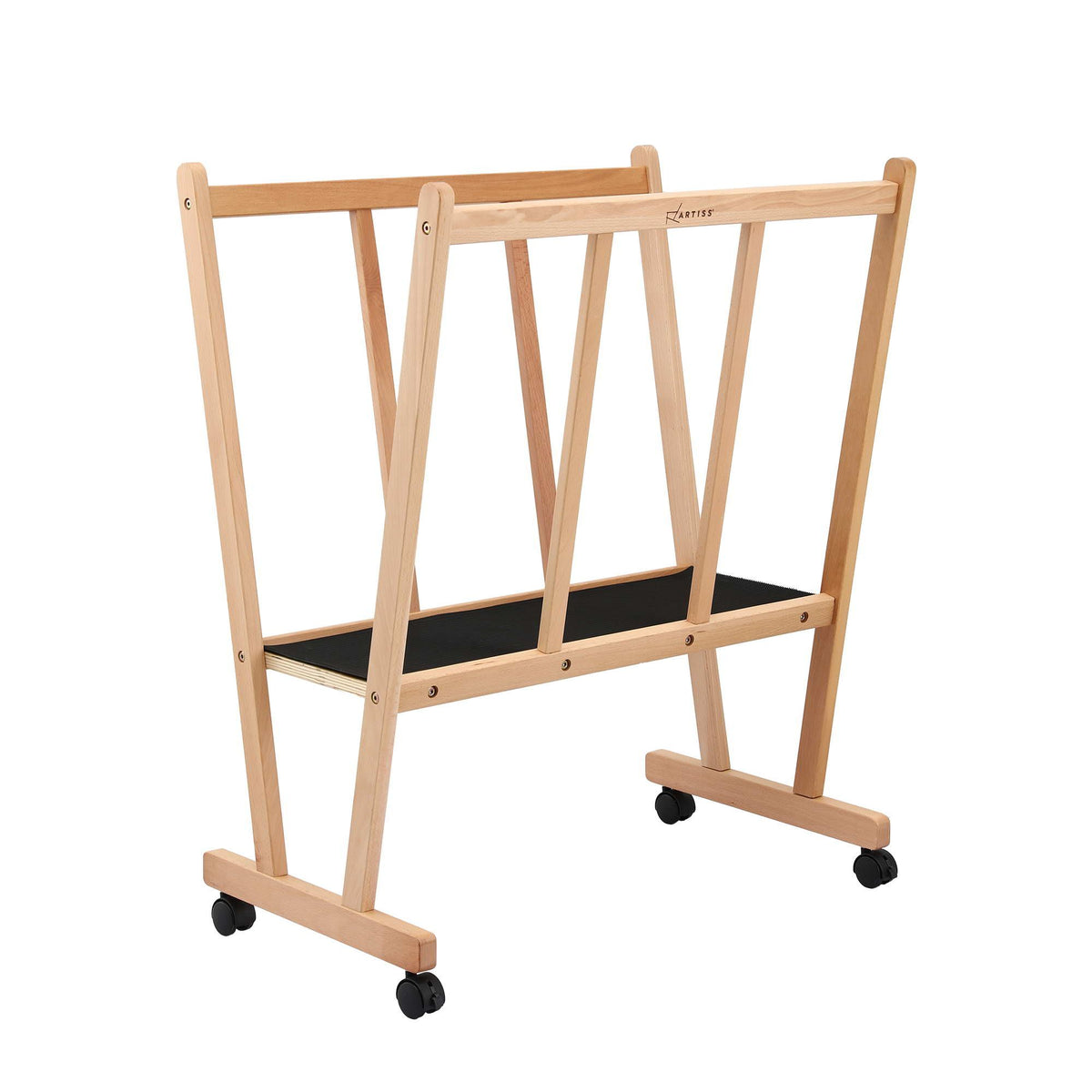 Art Display Wooden Print Rack with Castors for Canvas Drying & Storage