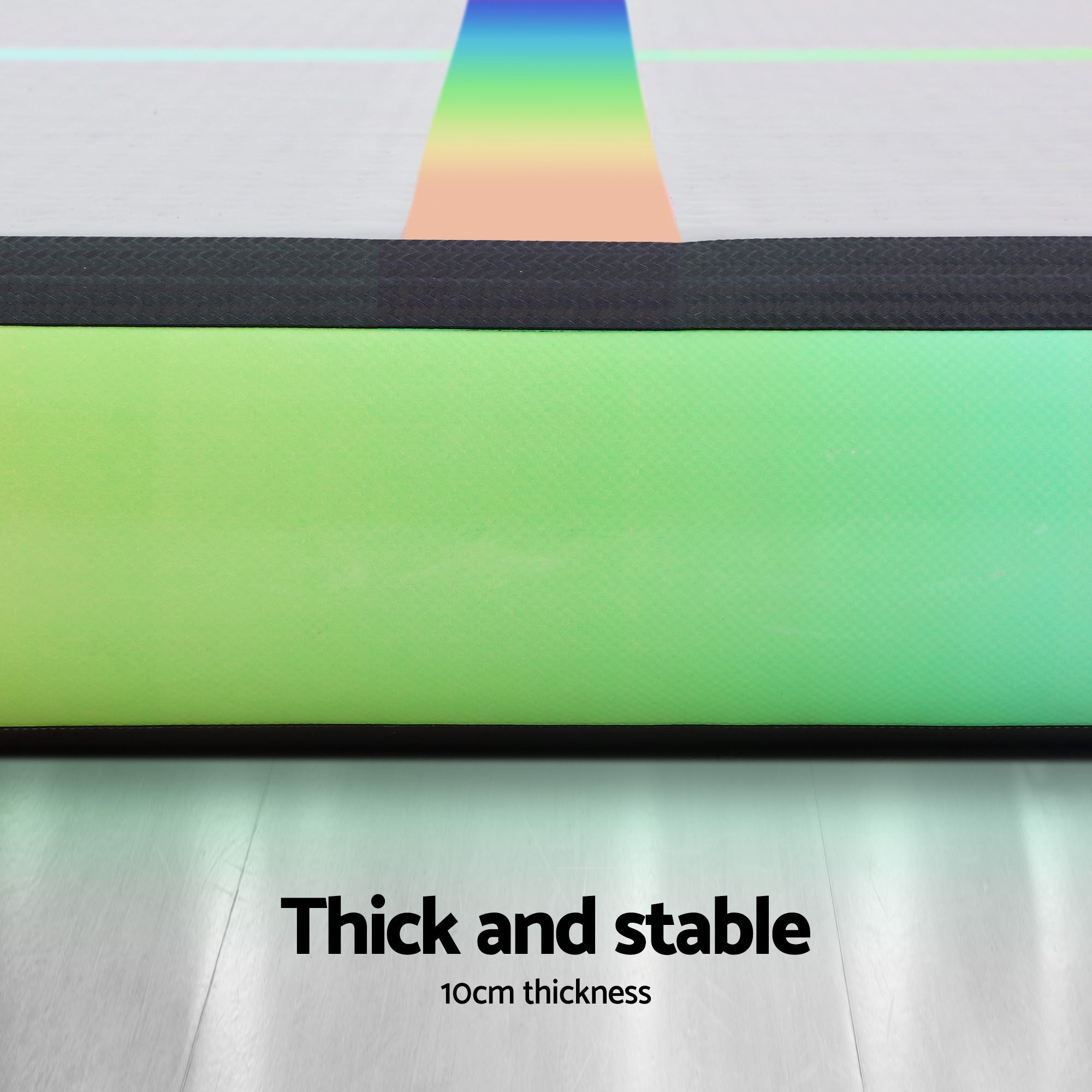 4M Inflatable Air Track Gymnastics Tumbling Exercise Mat with Pump - Coloured