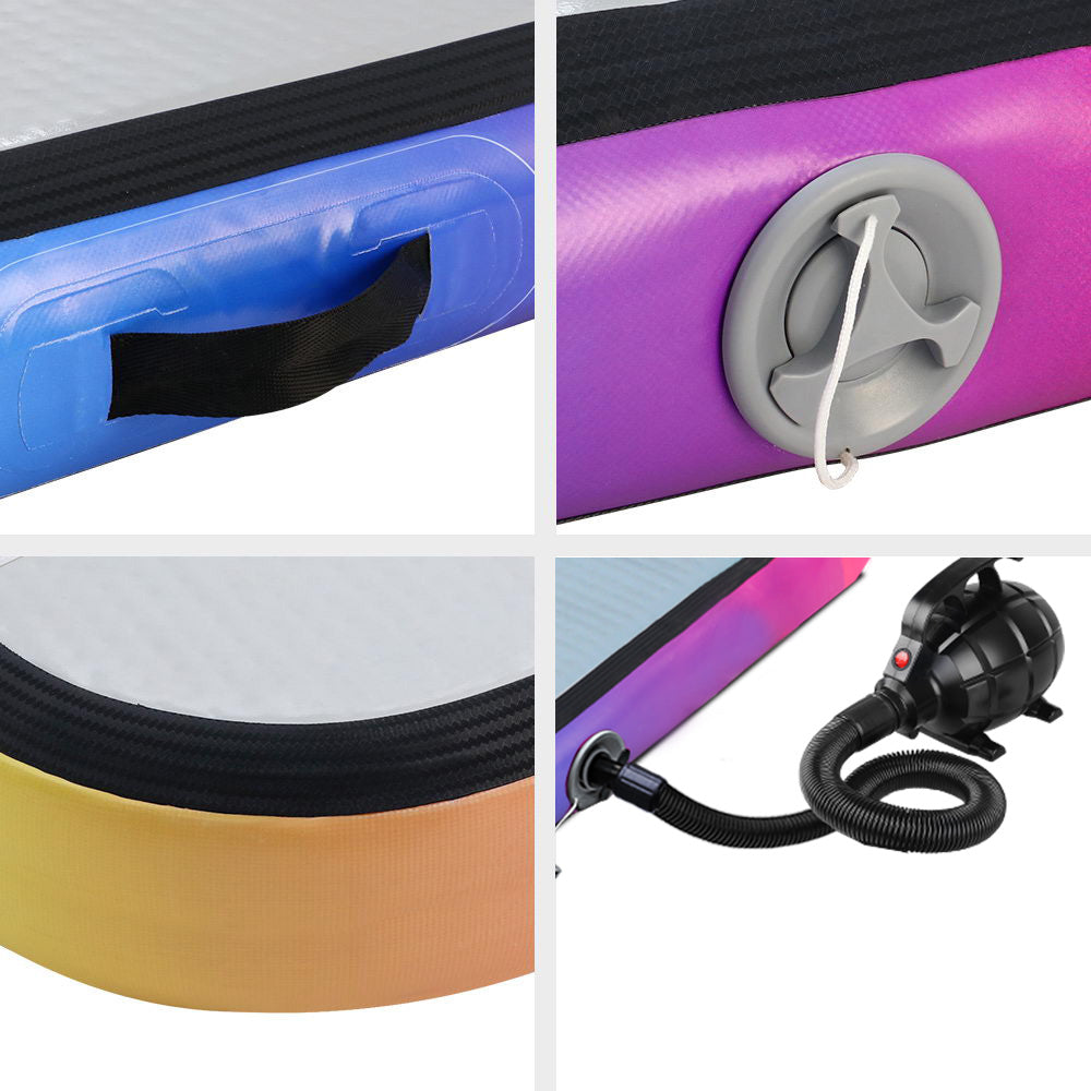 5M Inflatable Air Track Gymnastics Tumbling Exercise Mat with Pump - Colour