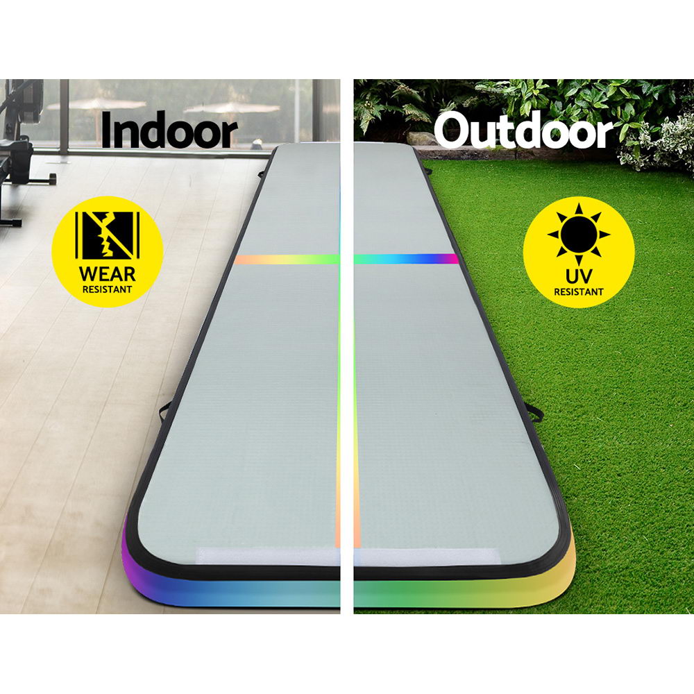 5M Inflatable Air Track Gymnastics Tumbling Exercise Mat with Pump - Colour