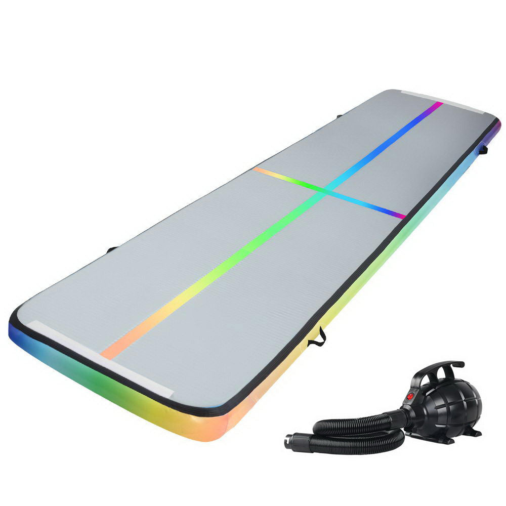 5M Inflatable Air Track Gymnastics Tumbling Exercise Mat with Pump - Colour