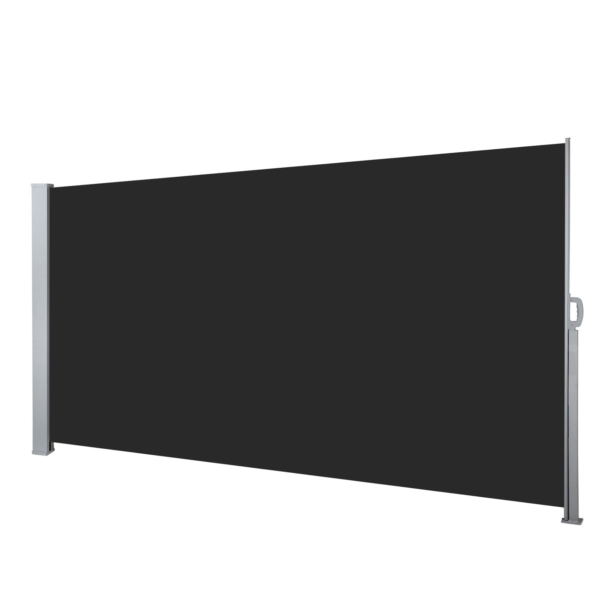 1.4X3M Side Awning Retractable Privacy Screen Outdoor Sun Shade Black