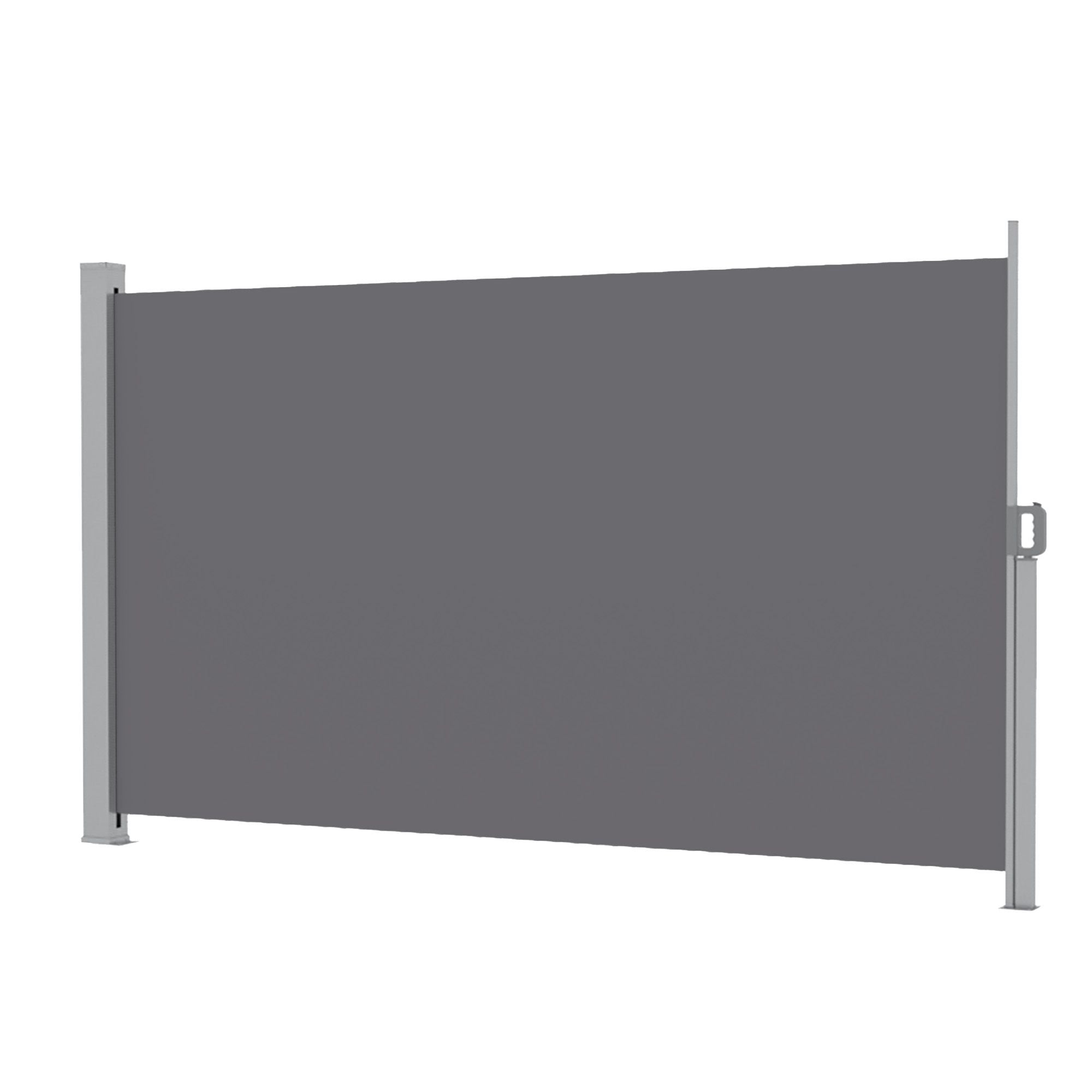 1.8X3.5M Side Awning Retractable Privacy Screen Outdoor Sun Shade Grey