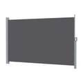 2X3.5M Side Awning Retractable Privacy Screen Outdoor Sun Shade Grey