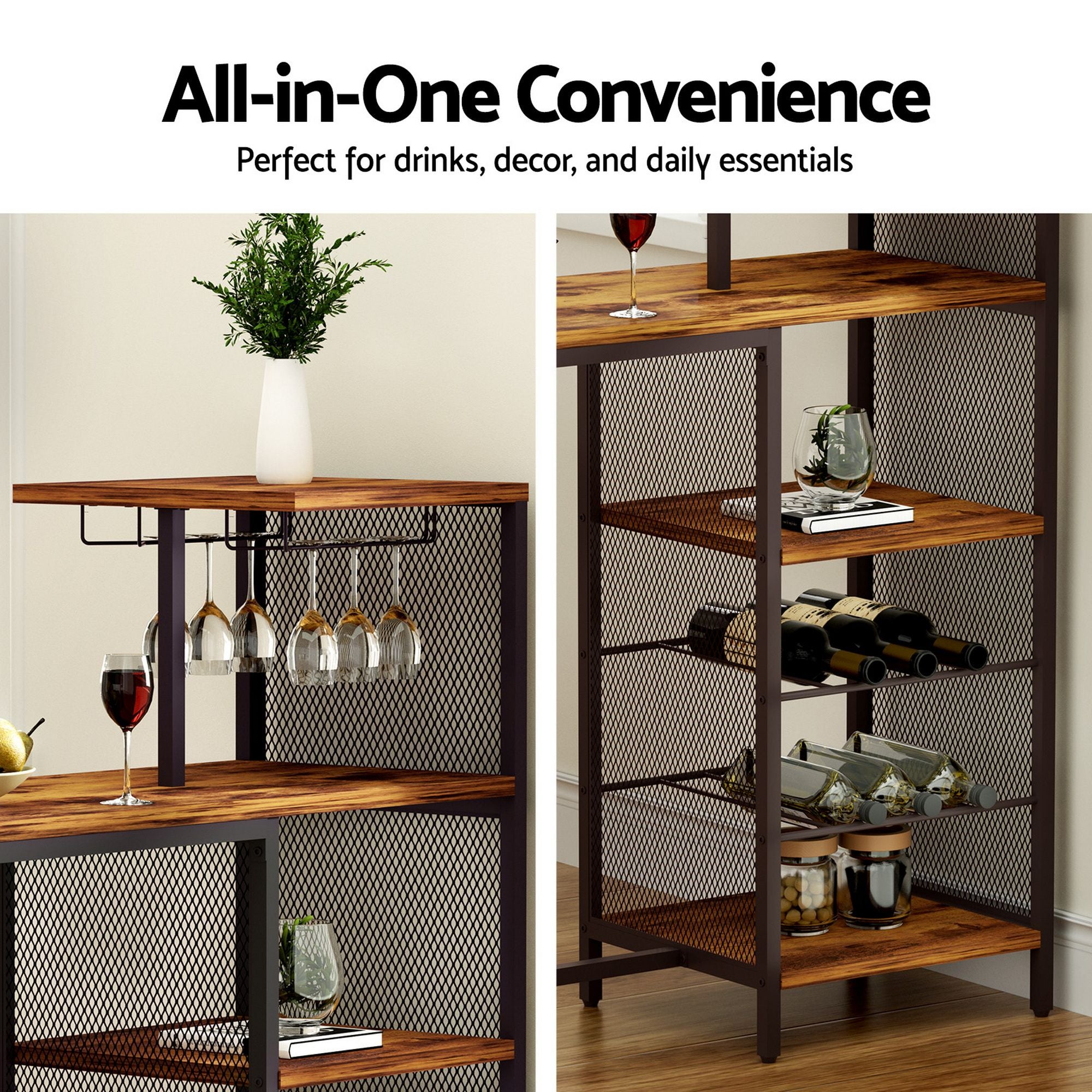 3-Piece Solid Wood Bar Table and Stools Set for Kitchen and Cafe - Walnut