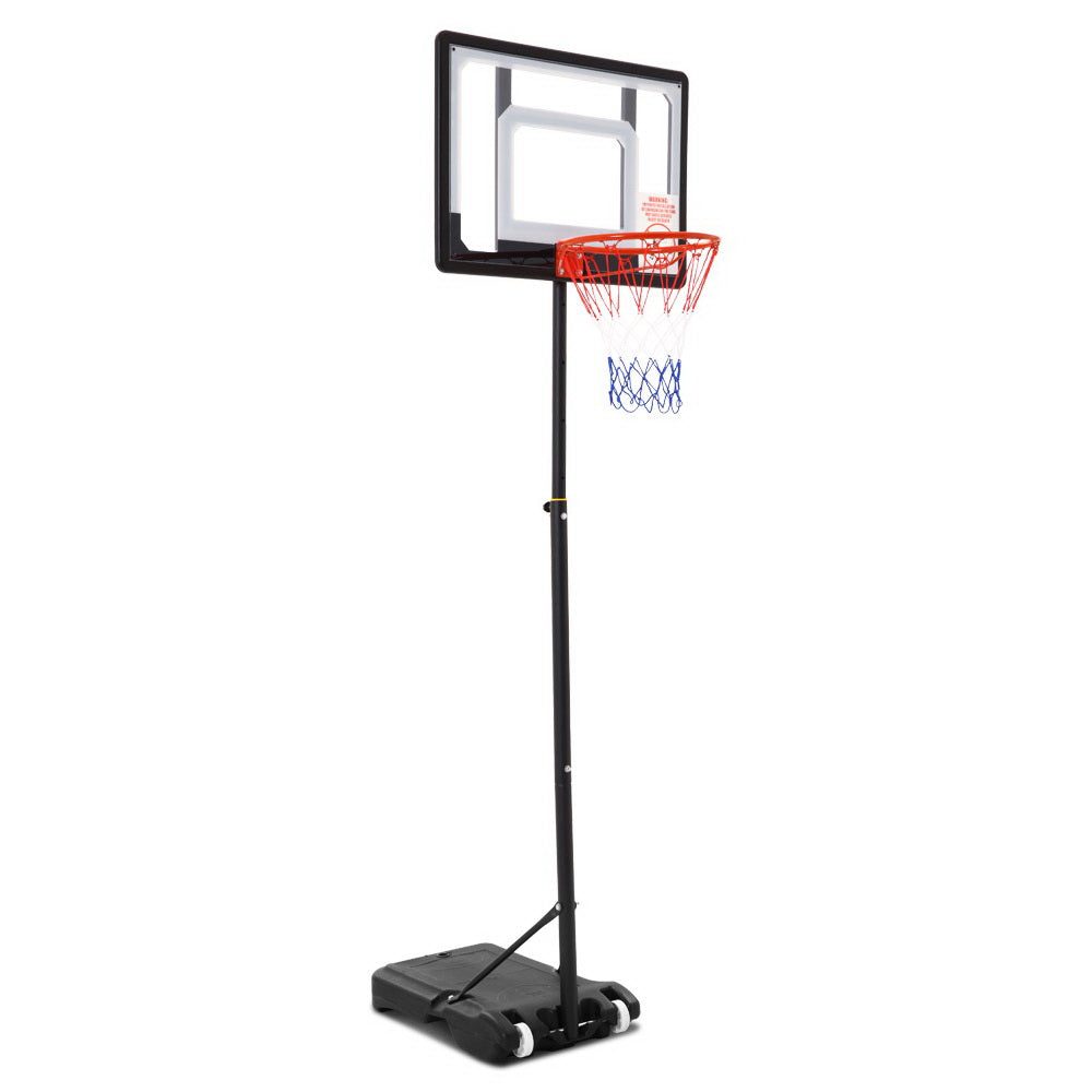 Adjustable 2.1M Portable Basketball Hoop Stand System - Clear