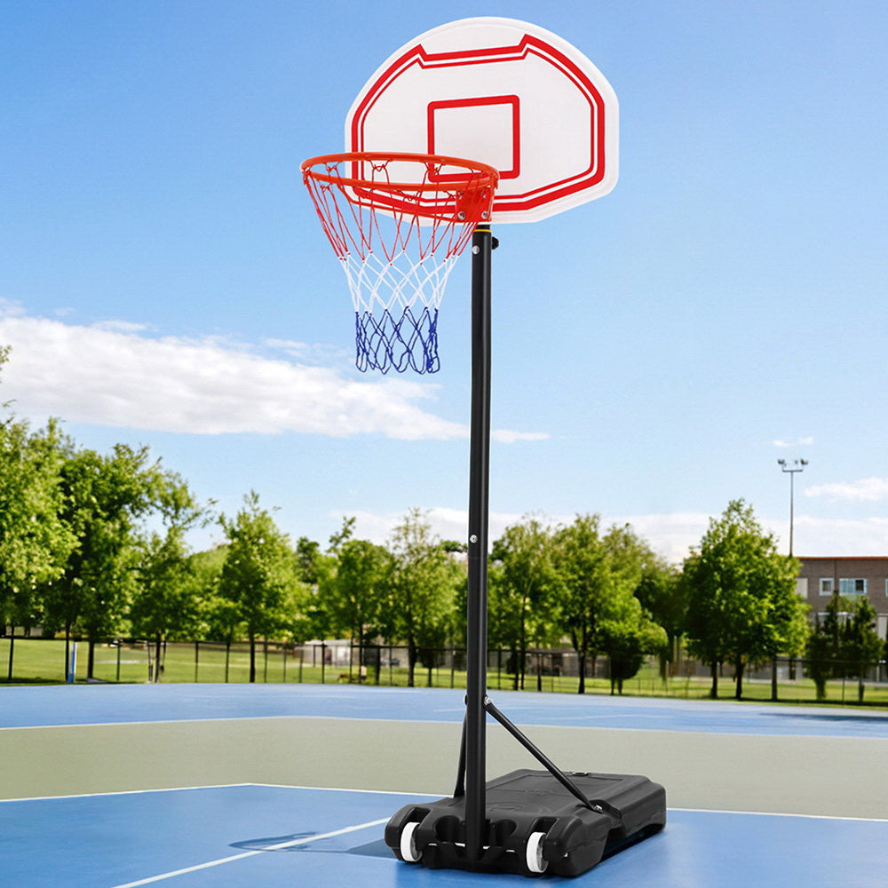 Adjustable 2.1M Portable Basketball Hoop Stand System for Kids - White