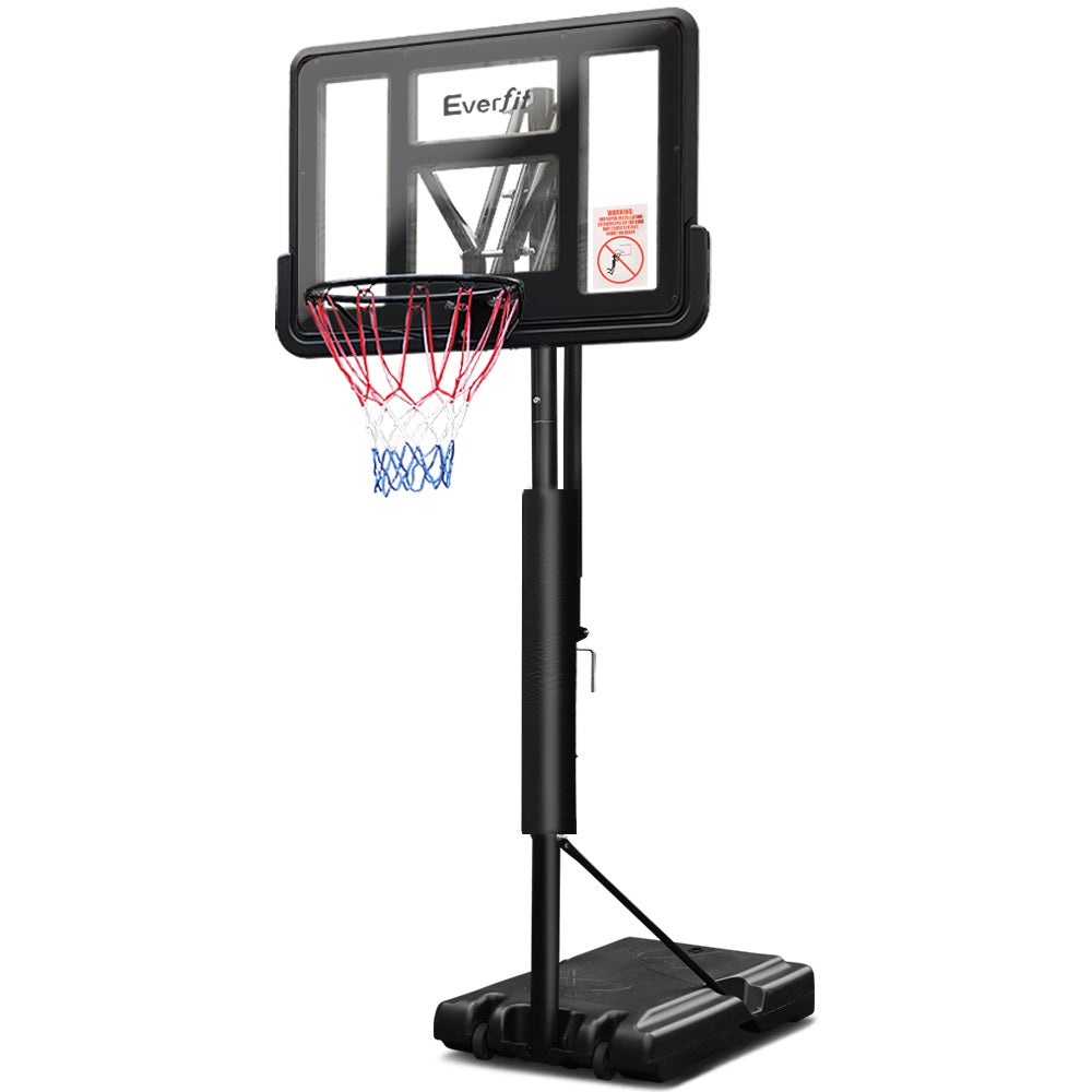 3.05m Adjustable Height Portable Basketball Hoop Stand System - Black