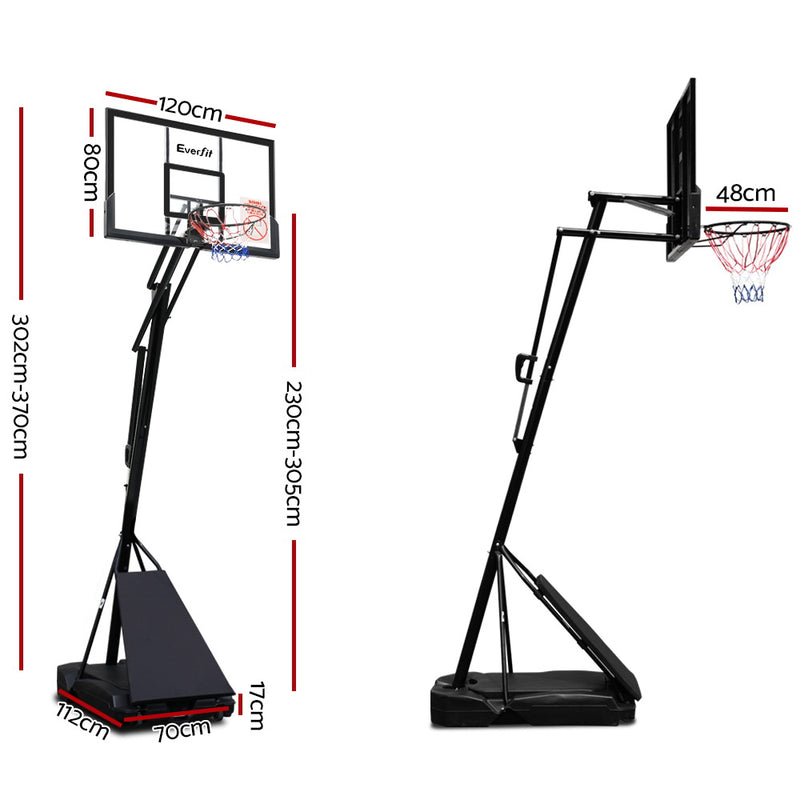 Pro Portable Basketball Stand System Ring Hoop Net Height Adjustable 3.05M