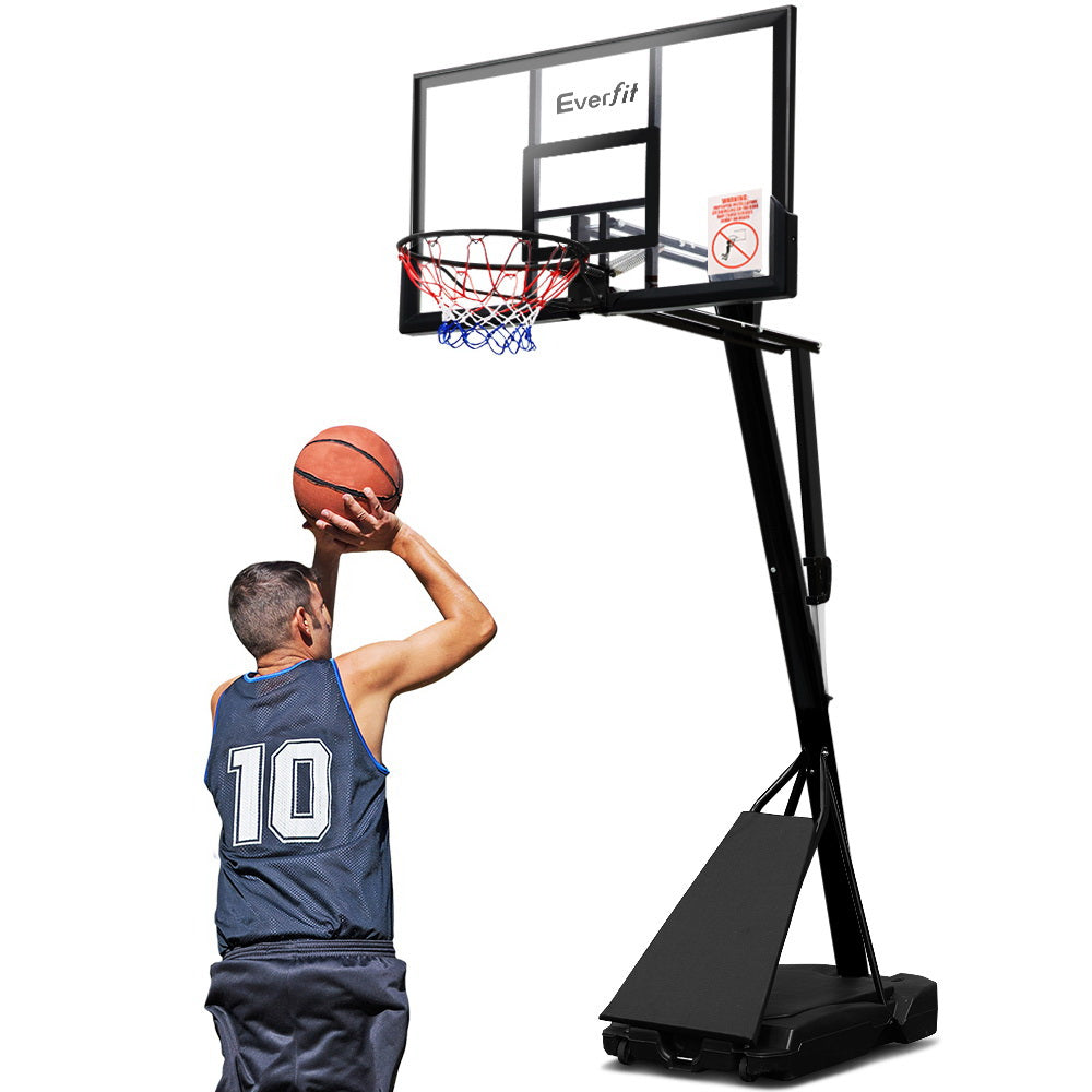 3.05M Adjustable Height Portable Basketball Hoop Stand System - Black