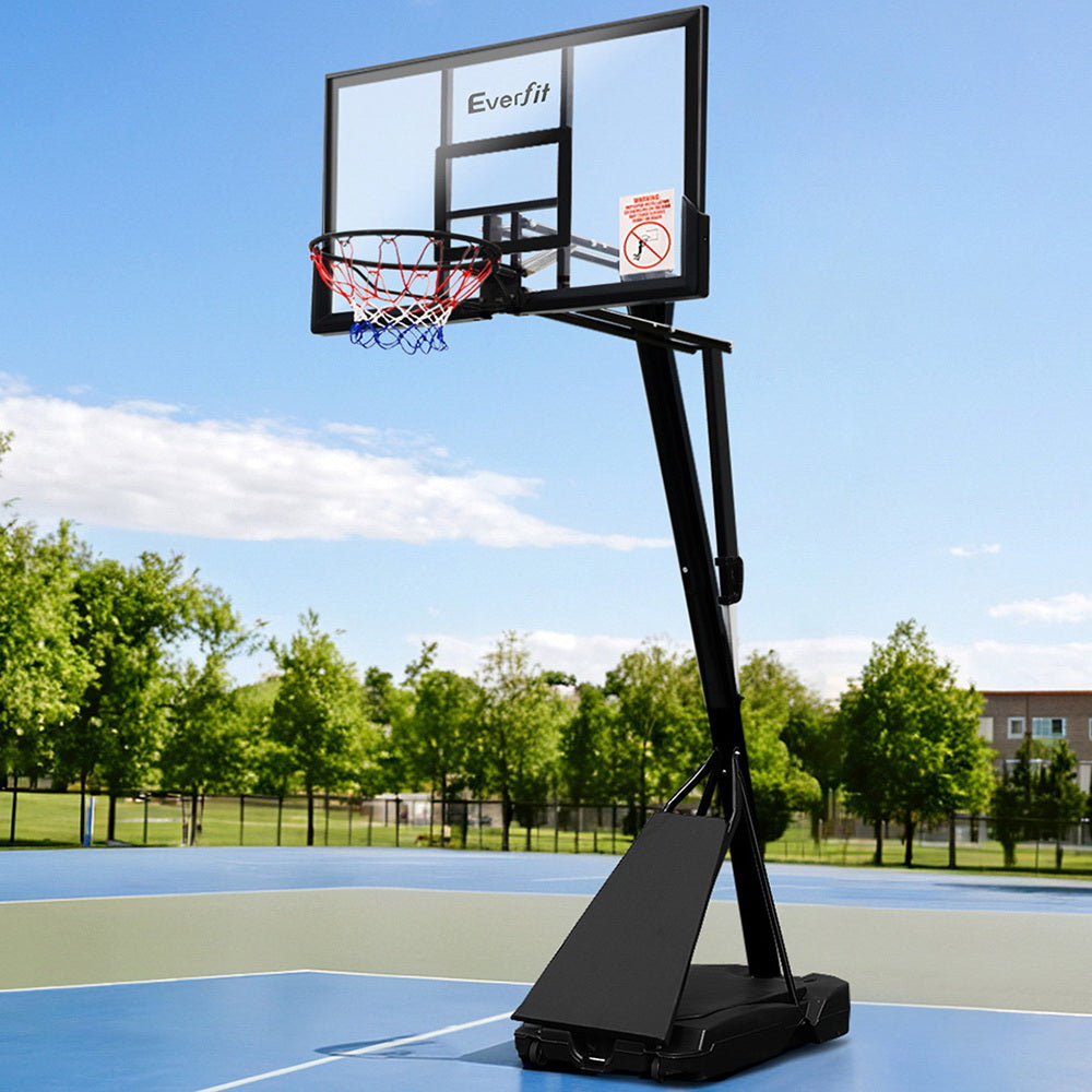 3.05M Adjustable Height Portable Basketball Hoop Stand System - Black