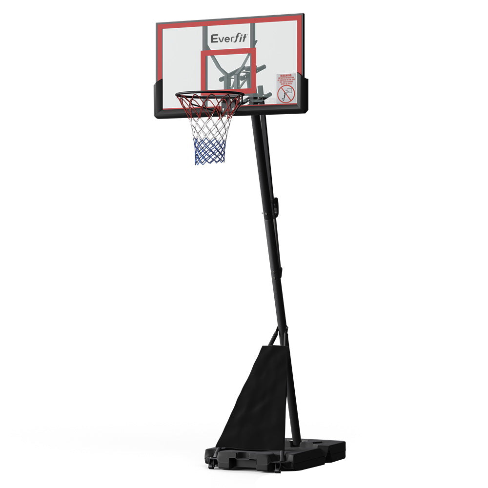 3.05m Adjustable Height Portable Basketball Hoop Stand System - Red