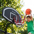 Kids Basketball Hoop with Ball and Pump Fit for Trampoline 25mm-32mm Poles Black