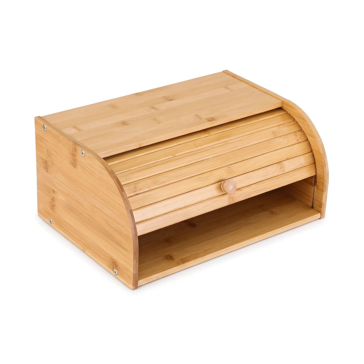 Bamboo Roll Top Bread Box 45cm - Natural