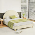 Ella Arched Double Bed Frame Cream Velvet