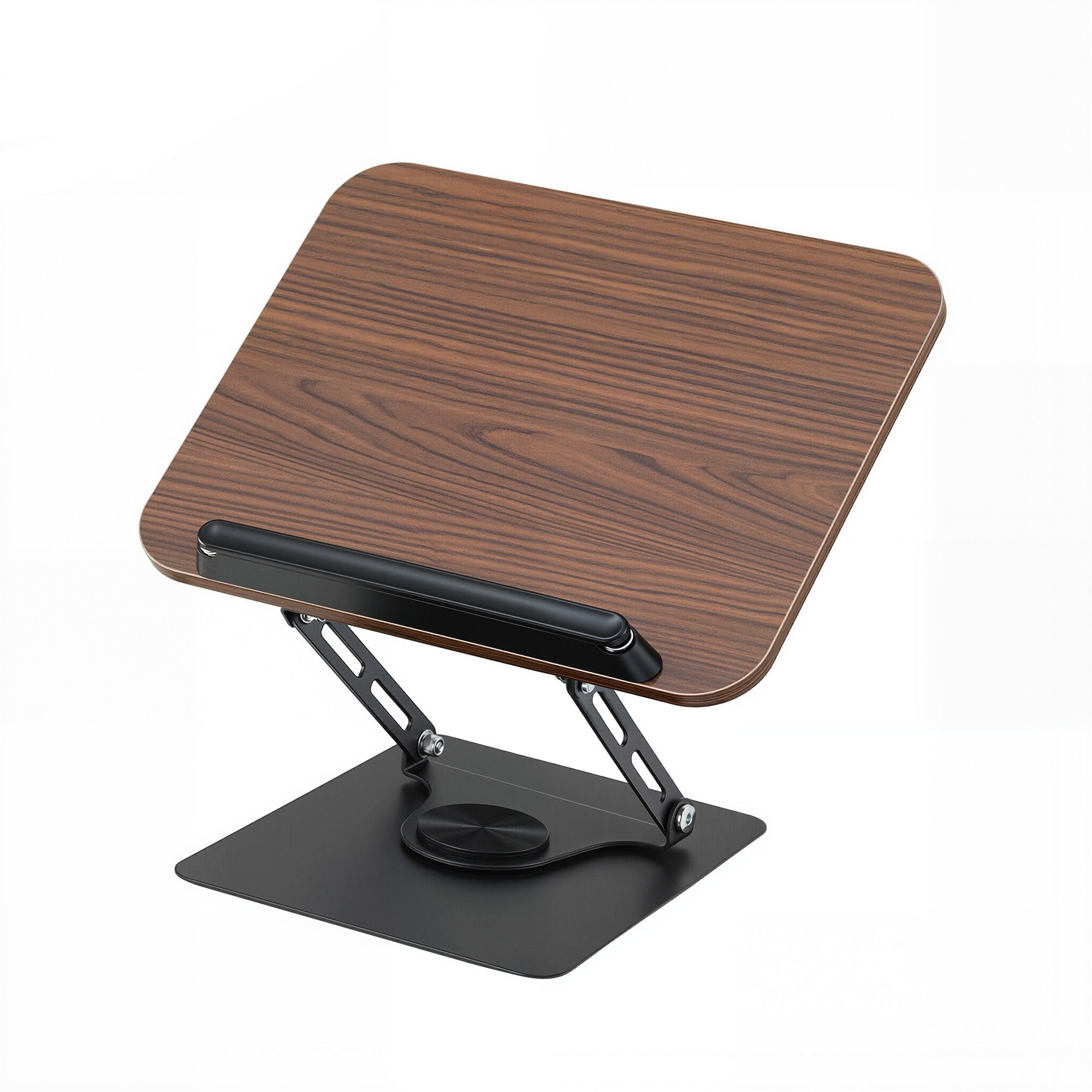 Adjustable Book Stand with 360 Degree Rotating Base and Page Clip Foldable Reading Holder