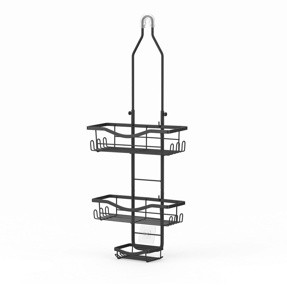 Shower Caddy Hanging Bathroom Organiser Over Head Black