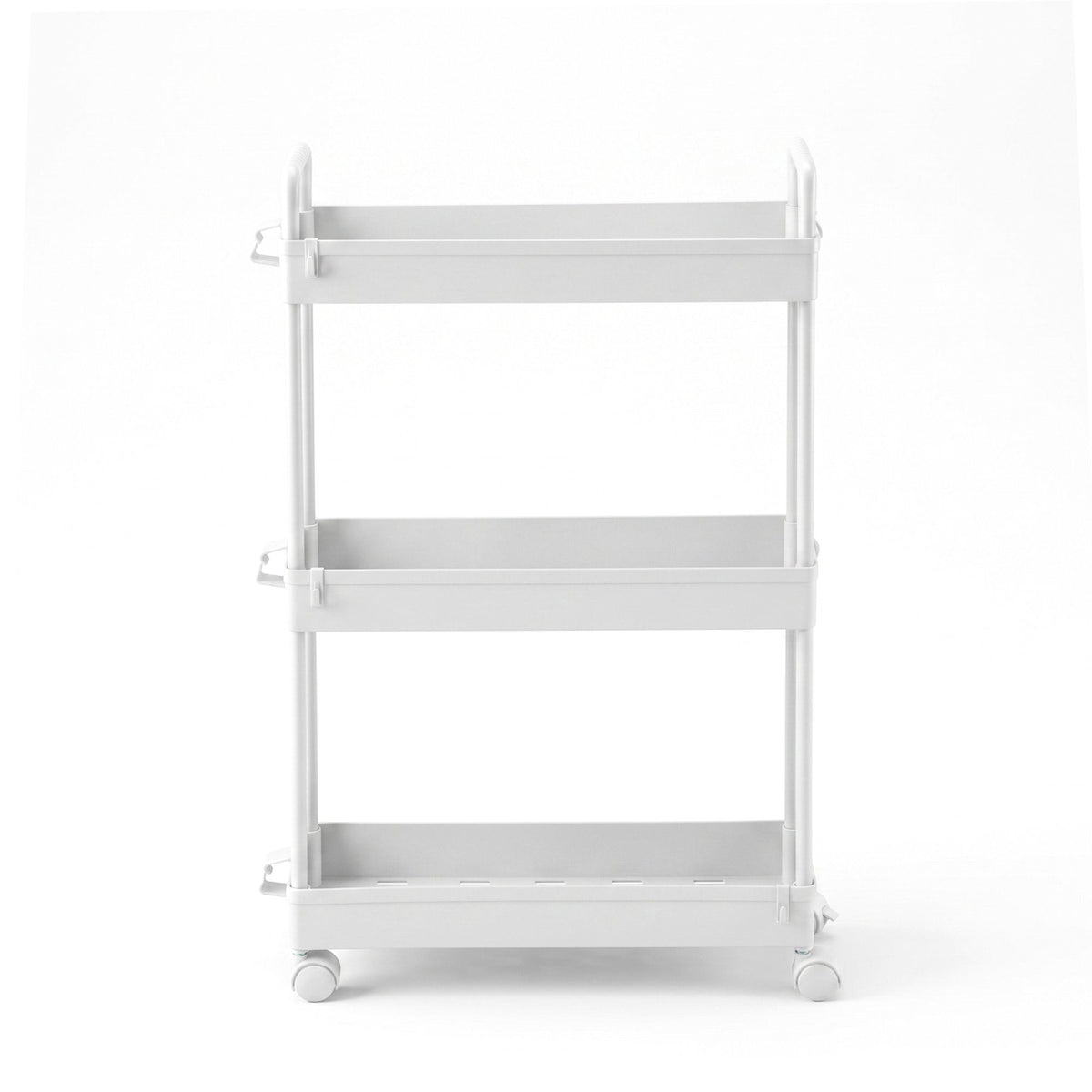 3 Tier Slim Storage Trolley Narrow Utility Organiser Rack - White