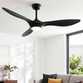 52'' Ceiling Fan DC Motor w/Light w/Remote - Black