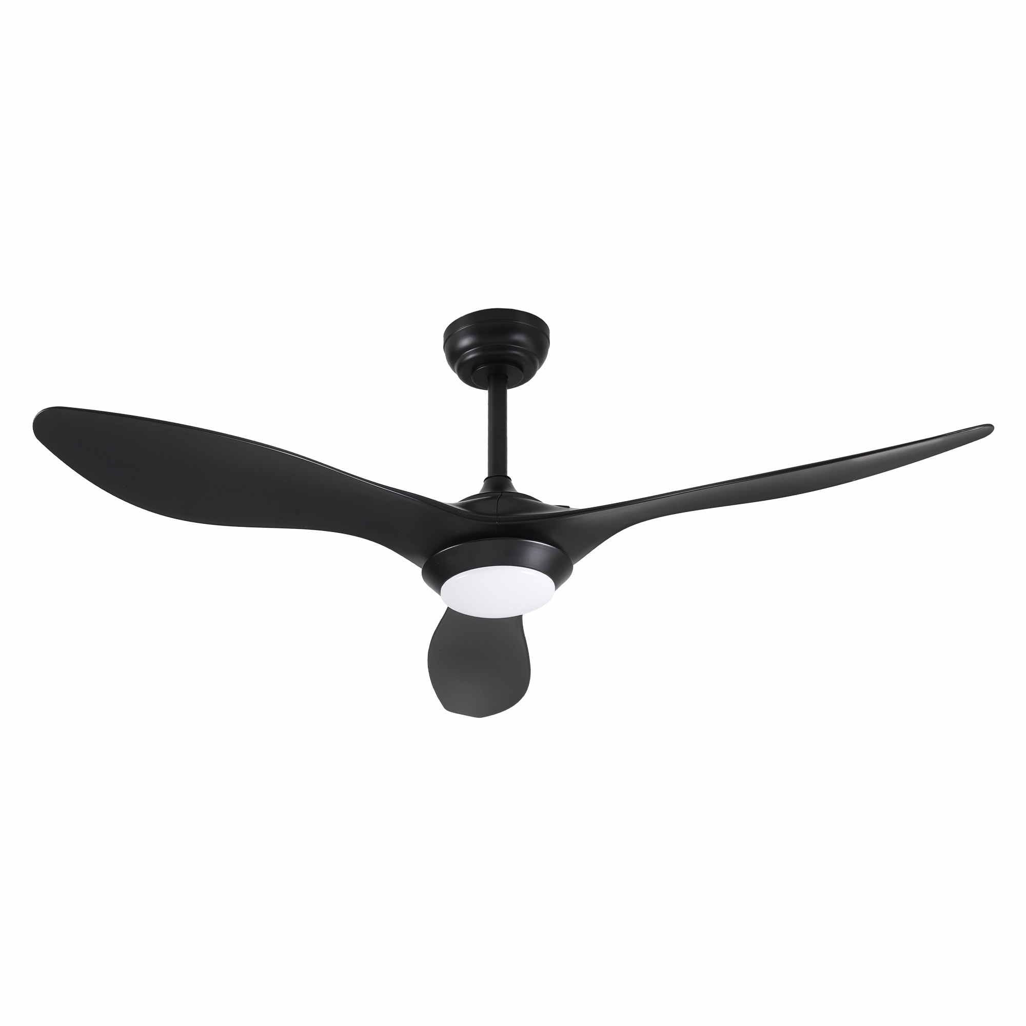 52'' Ceiling Fan DC Motor w/Light w/Remote - Black