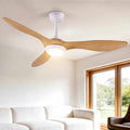 52'' Ceiling Fan DC Motor w/Light w/Remote - Wood