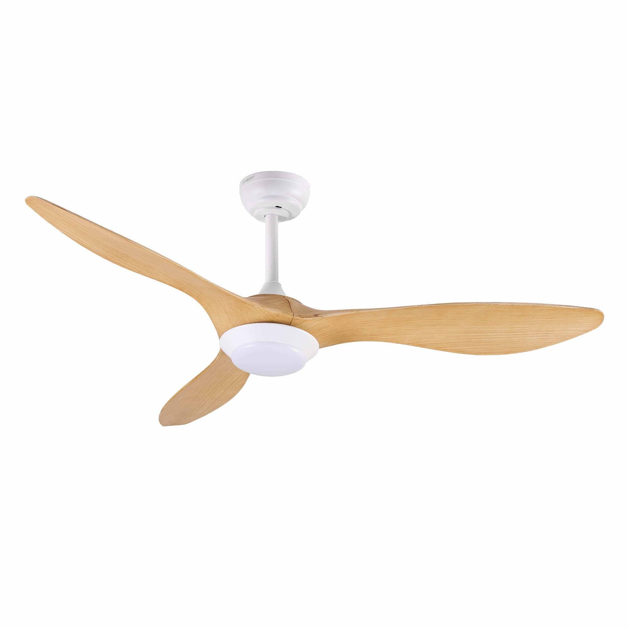52'' Ceiling Fan DC Motor w/Light w/Remote - Wood