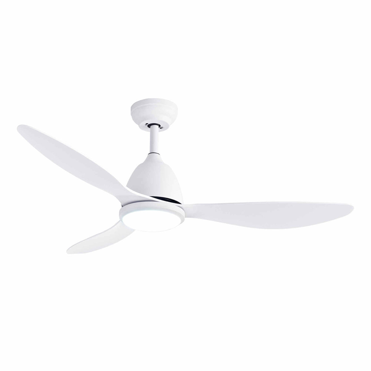 48" Ceiling Fan with LED Light, Remote & DC Motor - White